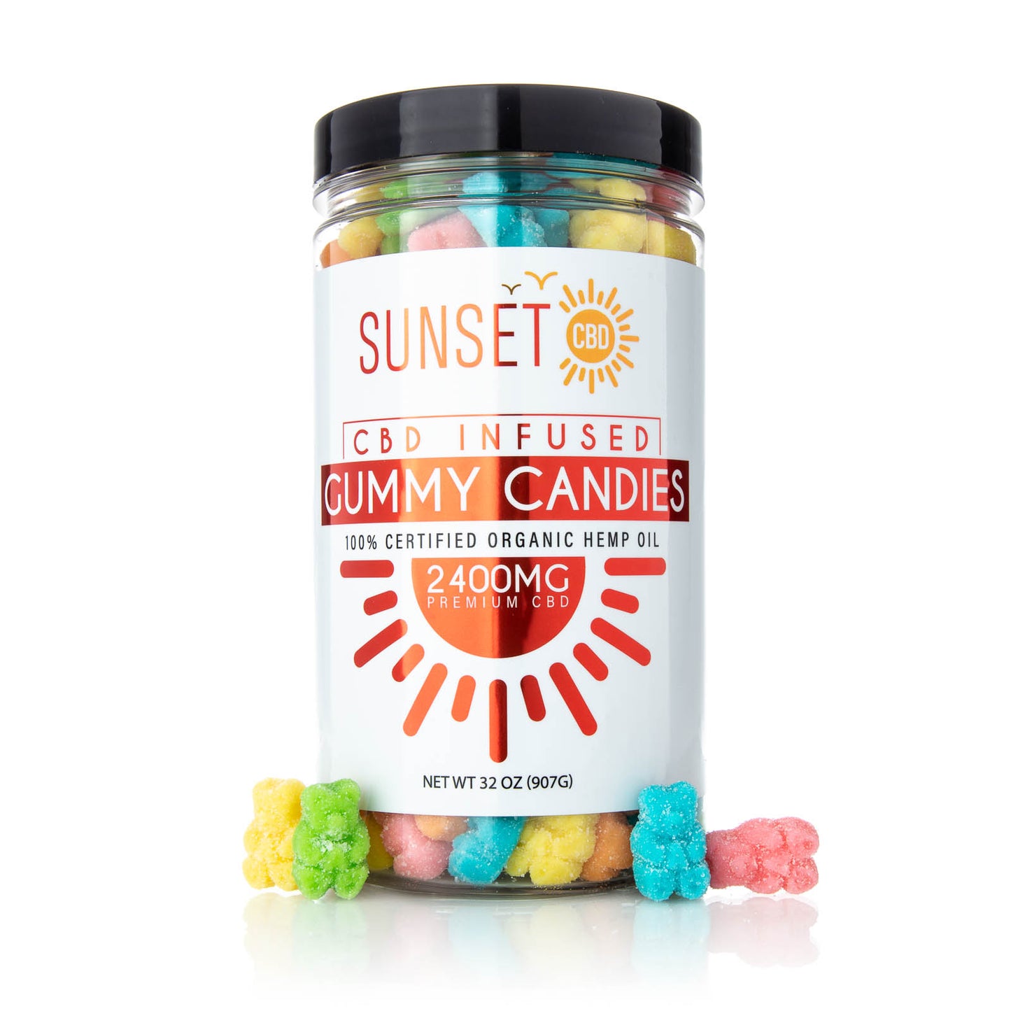 Sunset CBD Infused Sour Gummy Bears