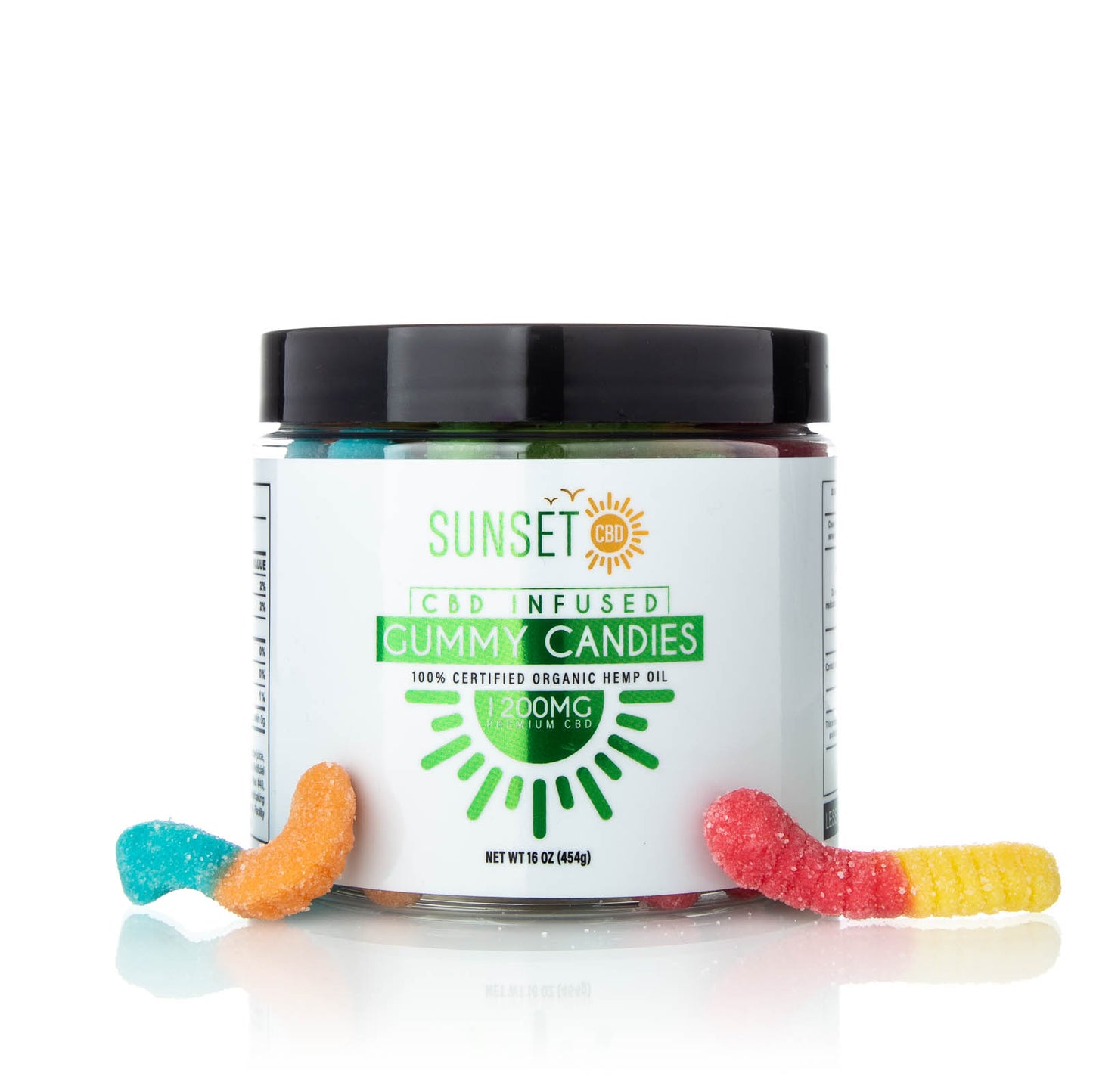 Sunset CBD Infused Sour Gummy Worms