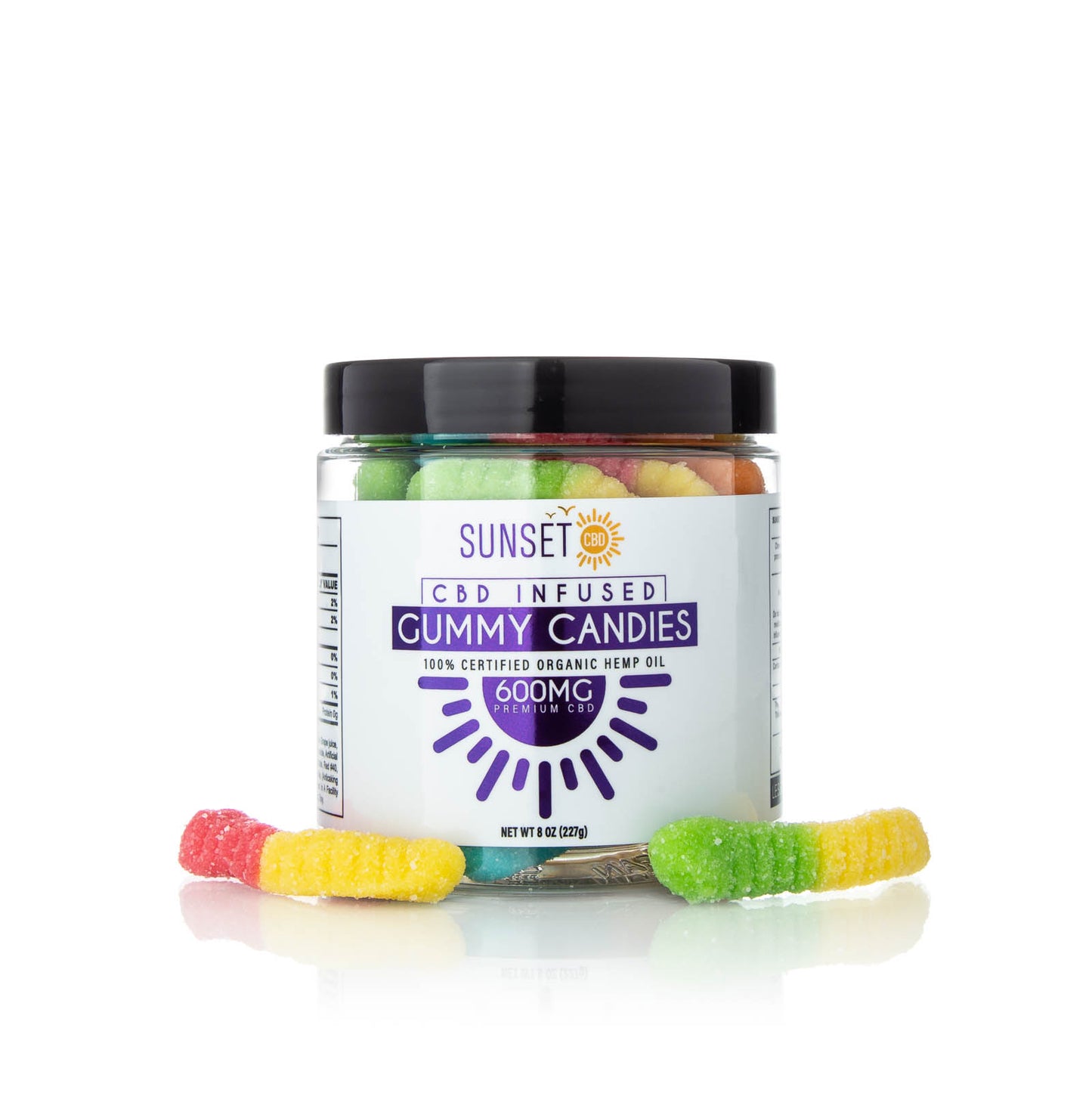 Sunset CBD Infused Sour Gummy Worms