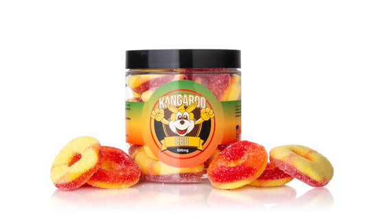 Kangaroo CBD Infused Peach Gummy Rings