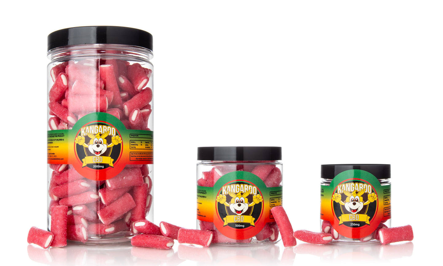 Kangaroo CBD Infused Strawberry Filled Tube Gummies